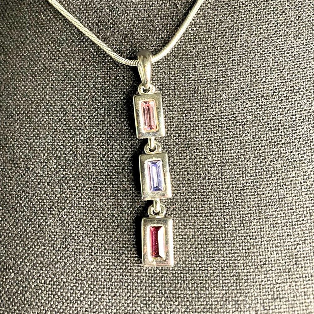 Lia Sophia Necklace Purple Crystals